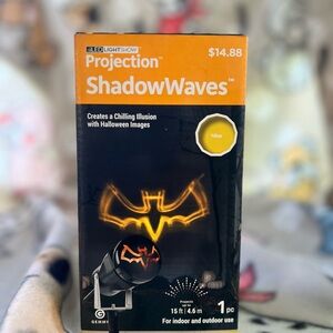 Gemmy ShadowWaves LED Halloween Projector with Orange Bat